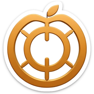 ultra-minimal chakana symbol, white color, basic geometric shapes, apple emoji style sticker