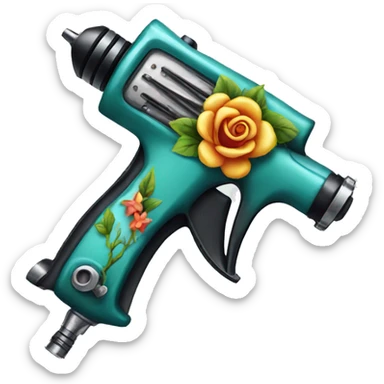 Tattoo gun sticker
