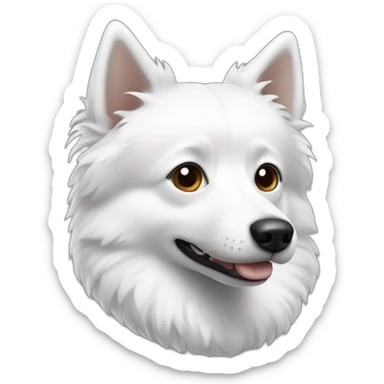 Black White spitz head sticker