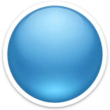sky-blue sphere sticker