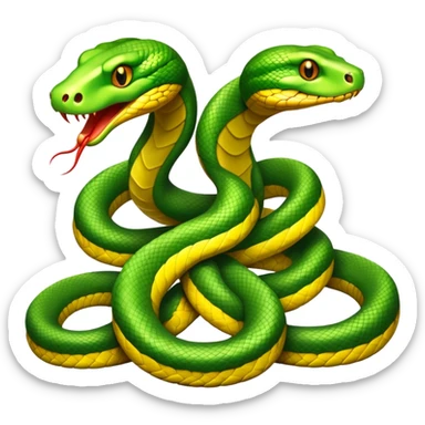 Three headed snake sticker