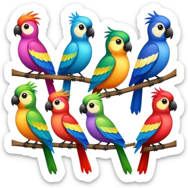 tropical animals sticker