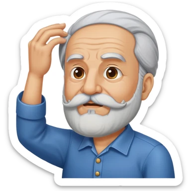 Persian old man hits on his head sticker