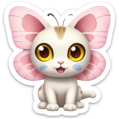 Kawaii Butterfly-Cat-Pokémon-Fakémon Full Body sticker