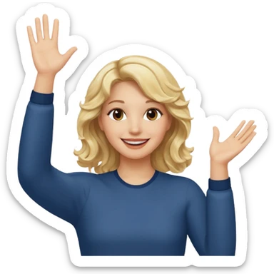 It wasn’t me, blonde wavy hair hands up sticker