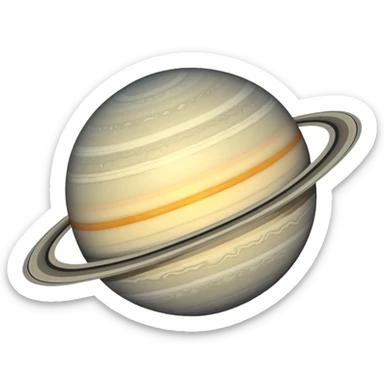 grayscale saturn emoji sticker