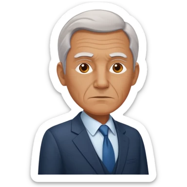 old man corporate, ux designer around 50 years sticker