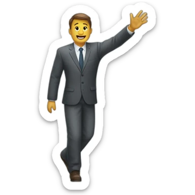 Un homme levant les mains en l’air sticker