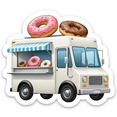 basic donut truck sticker