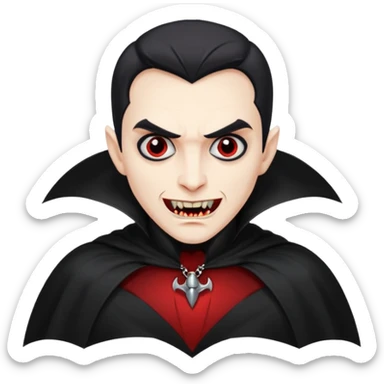 Vampire dracula – Pale figure with fangs and cape sticker