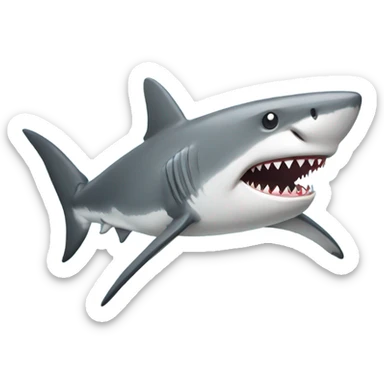 shark with a gun sticker