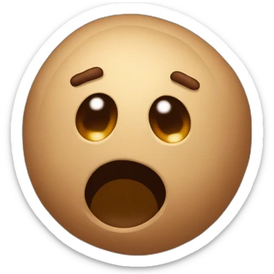 a coffee bean, looking upward with a grief-stricken face, asking "WHY??!??!!" sticker