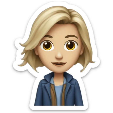 Caucasian-Girl-Companion-to-DoctorWho-David-Tennant sticker