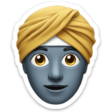 robot wearing turban sticker