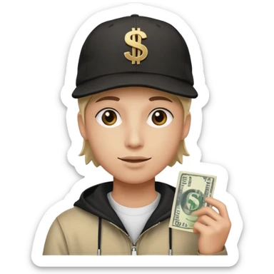 boné com simbolo de $ hype sticker