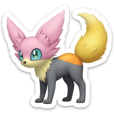 Umbreon-Jolteon-Sylveon-hybrid-animal-Fakémon-Pokémon-fusion sticker