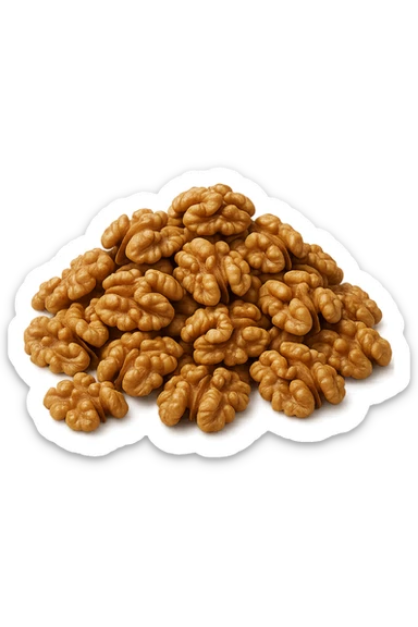 montagna di noci sbucciate, iperrealistici 4k sticker