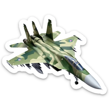 SU-35 Jet - Sukhoi (Model Year: 2020) (Iconic colour: Camouflage green) sticker