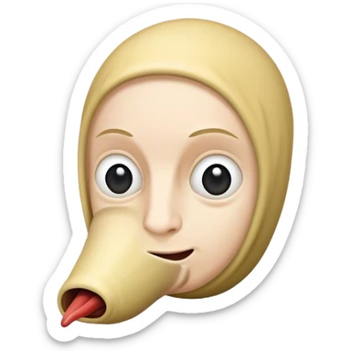 A slug with the face of Eminem  sticker