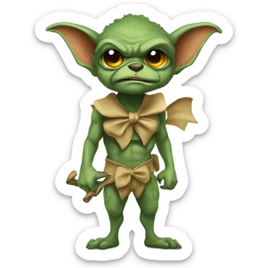Gremlin with bow sticker