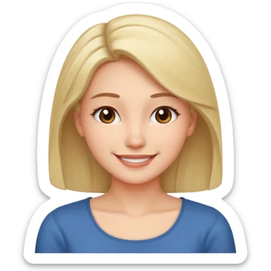 Woman tilting her head towards her shoulders, face is relaxed sticker