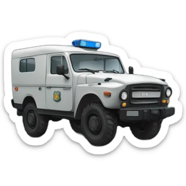 Russian police UAZ sticker
