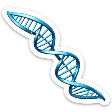 DNA strand above a paper sheet sticker