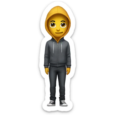 Hazme una persona con ropa llamativa sticker