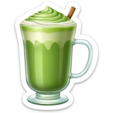 matcha tea latte sticker