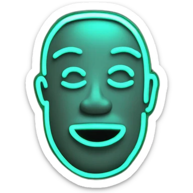 Juicy booty man neon sign style sticker