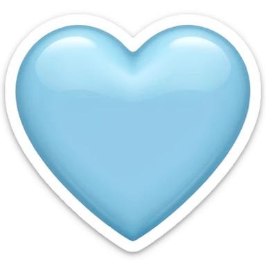 light blue heart sticker