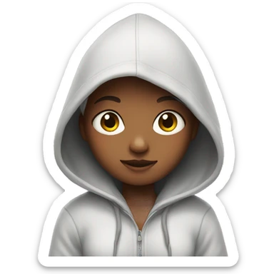 Girl in a hoodie sticker