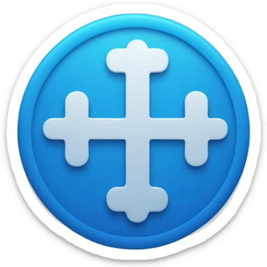 A blue circle with a check mark sticker