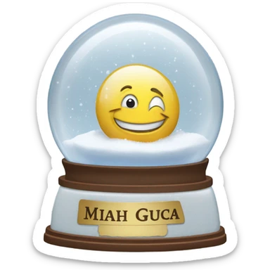 snowglobe with name Mihai Giuca sticker