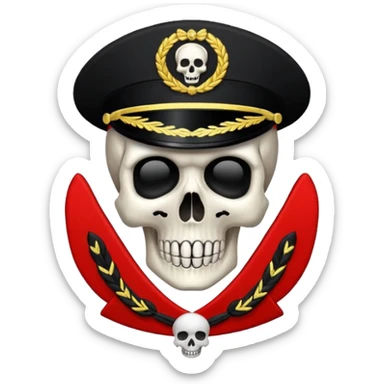 petty officer rank in black and red with a sull sticker