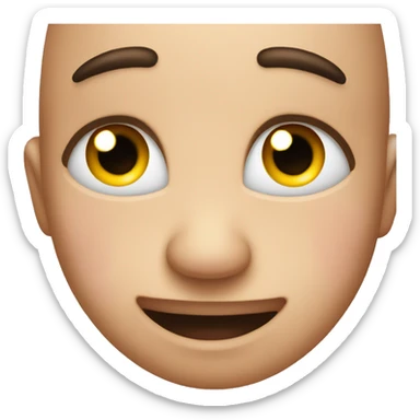 Cute emoji that blush and blinks with eyelashes sticker