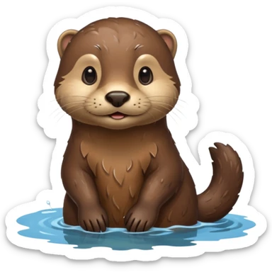 medieval animal in the lake sticker