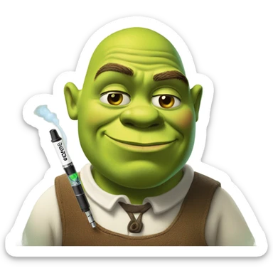 shrek vaping  sticker