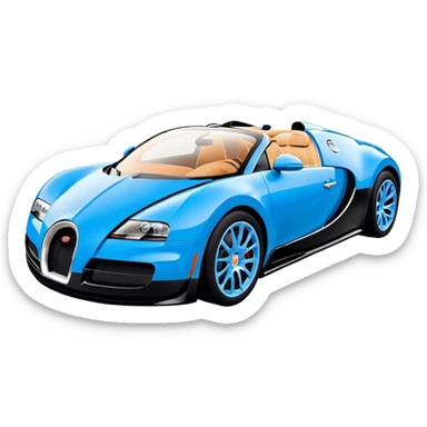 Bugatti Veyron - Bugatti (Model Year: 2020) (Iconic colour: Blue) sticker