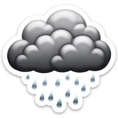 rain cloud sticker