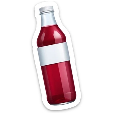 Bottle cranberry juice sticker