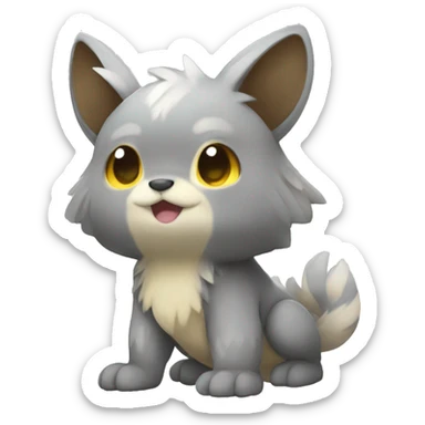 Cute cool animal hybrid Fakemon full body sticker