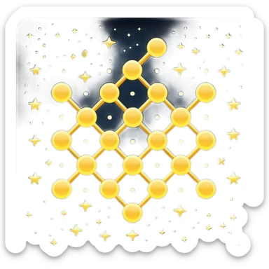 Pixel art icon of a glowing constellation made of connected stars, symbolizing knowledge paths and courses. 
Minimalistic, clean pixel style, soft glow, readable at small size, centered, no background, designed for dark UI.
 sticker