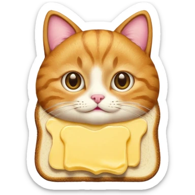 Toast cat sticker
