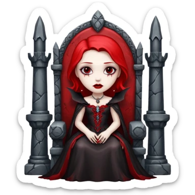 realistic vampire in a throne sticker