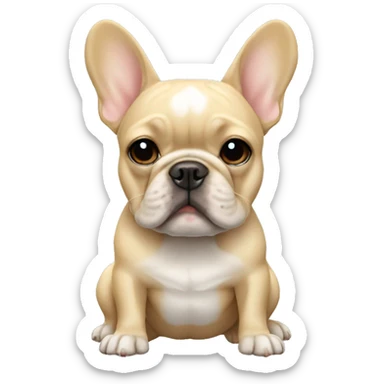all blonde french bulldog sticker