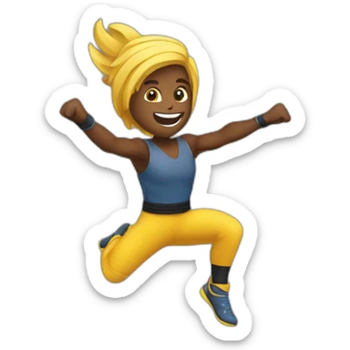 Ninja Warrior Athlete jumping sticker