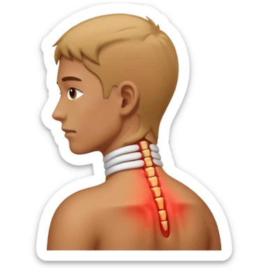 pain in the back of the neck from bad posture sticker