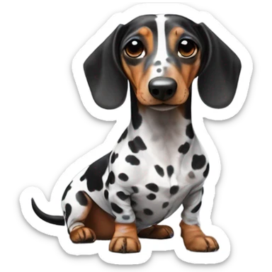arlequim dachshund sticker