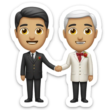 Novios besandose sticker